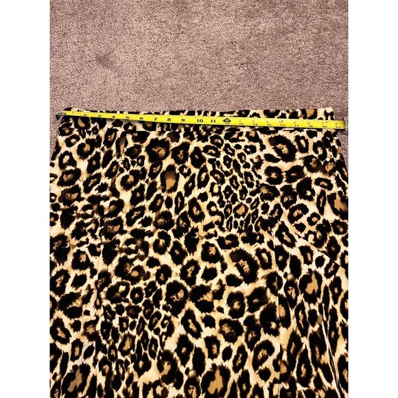 Ultra Teeze Womens Leopard Print Flared Midi Skirt 2X Polyester Stretch Waist - Picture 3 of 7